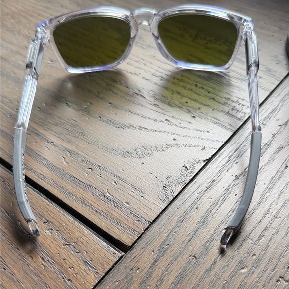 Oakley Transparent Frame Sunglasses with Purple Lenses - Picture 6 of 10